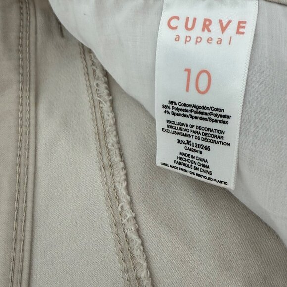 Curve Appeal Jeans Womens 10 High Rise Stretch Casual Comfort Minimalist Jegging - Picture 8 of 13